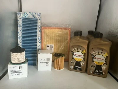 CITROEN KIT TAGLIANDO 4 FILTRI 5 LT TOTAL QUARTZ 0W30 PEUGEOT 3008 II 1.6 HDI DAL 2016
