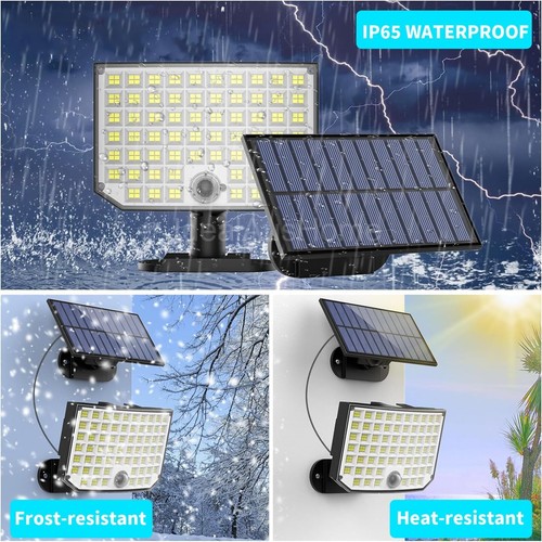 256 LED Solar Motion Sensor Light Outdoor Garden Wall Security Flood Lamp Yard - Picture 6 of 18