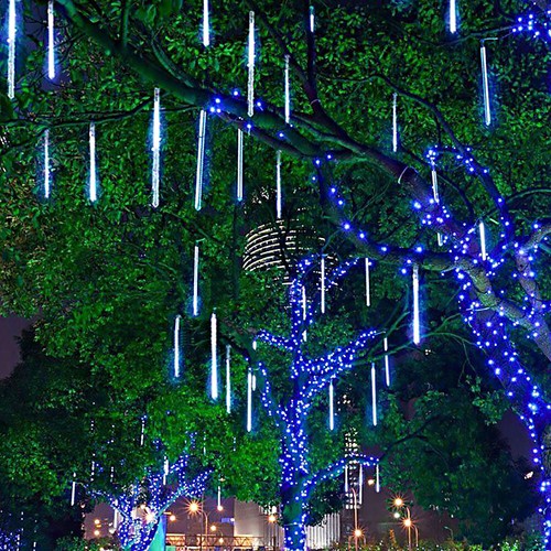 Solar Meteor Shower Lights Xmas Party Decor FalliRL Star Rain Drop Icicle StriKU - Picture 6 of 20