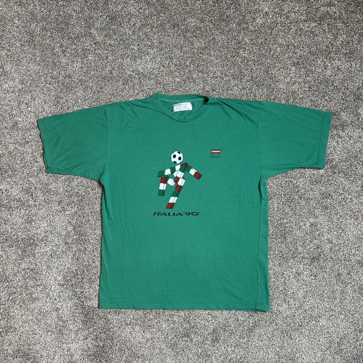 Vintage Carrera Calcio Italia 1990 Football T Shirt Size XL