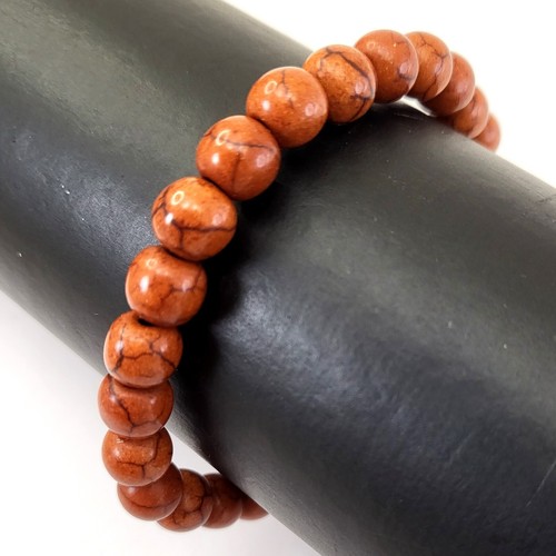 Web Magnesite Turquoise Stretch Bracelet 7.5" Bead 4mm 6mm 8mm 10mm 12mm Pink - Picture 19 of 113