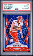 2025 PANINI PHOENIX BLUE SEISMIC #60 TRAVIS KELCE 30/35 PSA 10