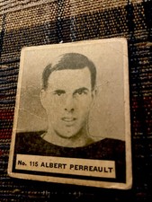 1937-38 ALBERT PERREAULT WWG WORLD WIDE  GUM CARD QUEBEC ACES NHL HOCKEY AHL OHL