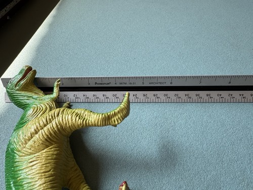 Vintage 1980er Larami Dinosaurier Tyrannosaurus Rex Figur T-Rex prähistorisches Spielzeug - Bild 10 von 10