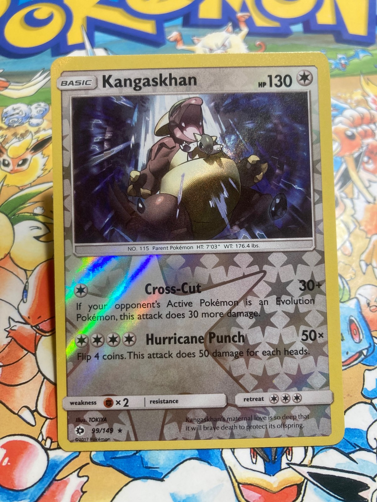 Kangaskhan 99/149 Holo Rare Sun & Moon Pokemon TCG Reverse Holo