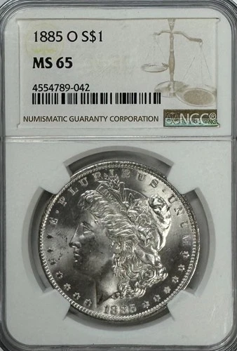 1885-O Morgan Dollar, MS 65 NGC, NR