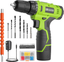 Cordless Drill Set,12V Power Drill Set with Battery and Charger, Electric Driver
