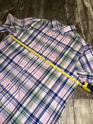Ralph Lauren XL Pink Blue Plaid Long Sleeve Button Down Shirt - Picture 9 of 10