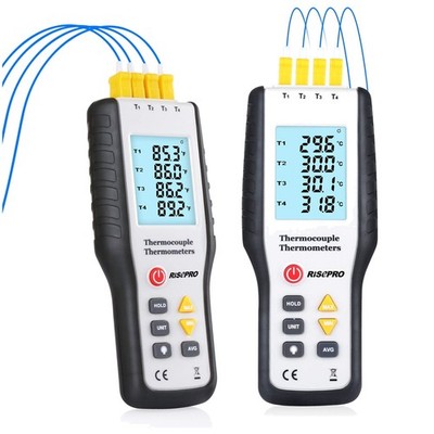 4-Channel K-Type Digital Thermometer - Accurate Readings