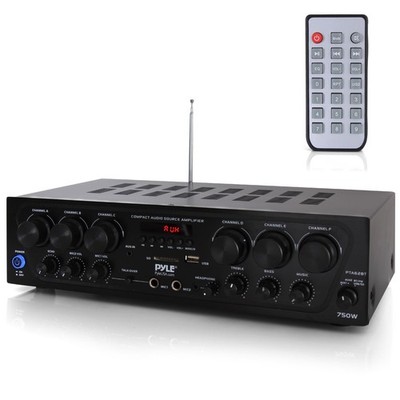 Pyle PTA62BT.5 750W 6-Ch Bluetooth Home Audio Amp USB Micro SD - Missing Control