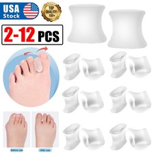 2-12x Gel Toe Separators, Bunion Pads, Toe Spacers for Straightening Overlapping