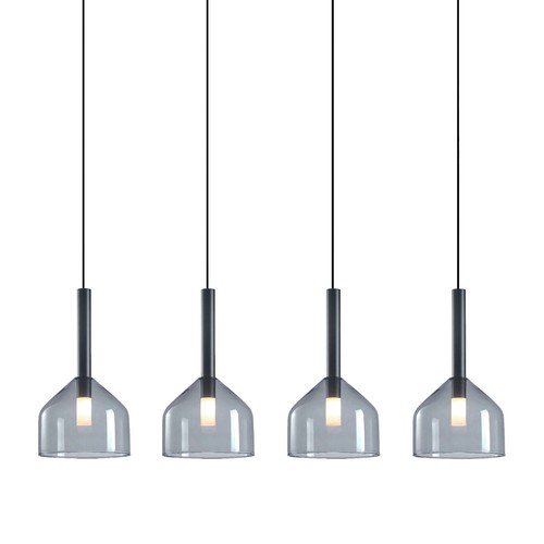 Artcraft Lighting AC11954 Kali 4 Light 44"W Linear Pendant - Black
