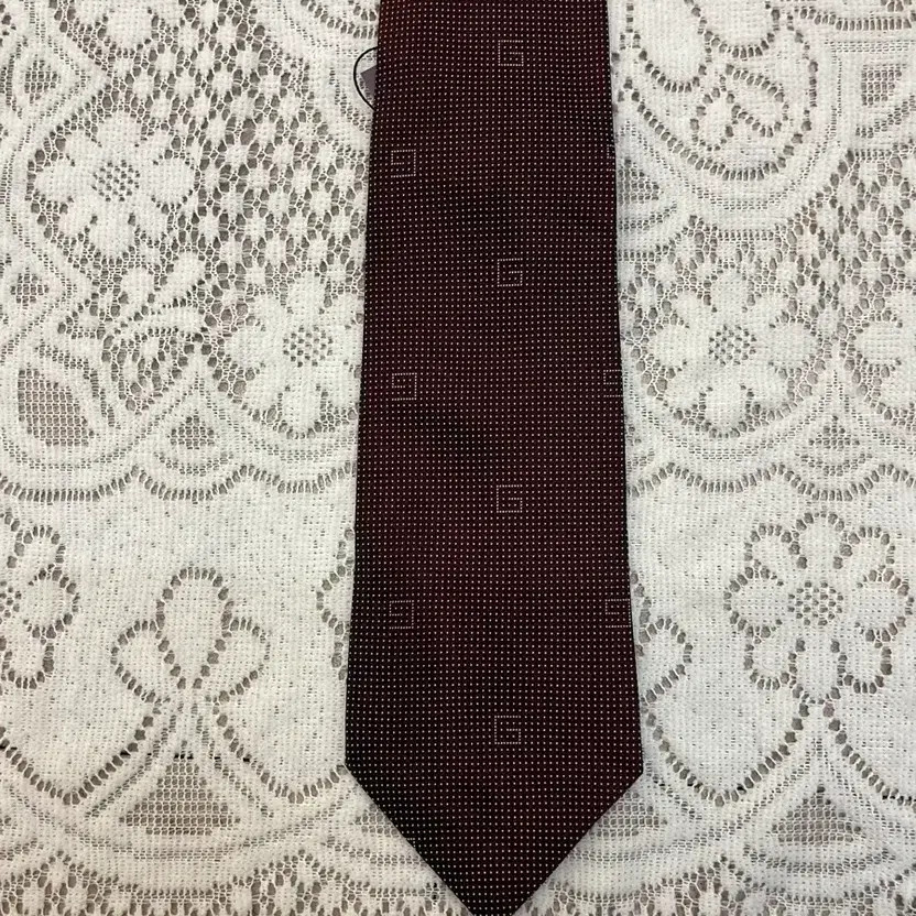 Gucci Dot Burgundy Tie #csz3131 thumbnail 3