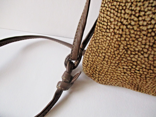 Bourbon Vintage Ledertasche Tapir Design mit Leder Schultergurt - Bild 3 von 11