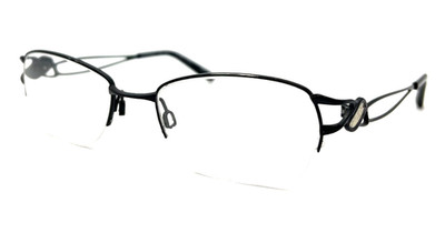 NEW CHARMANT CH12104 BK2 BLACK / GUNMETAL AUTHENTIC EYEGLASSES 51-19-135