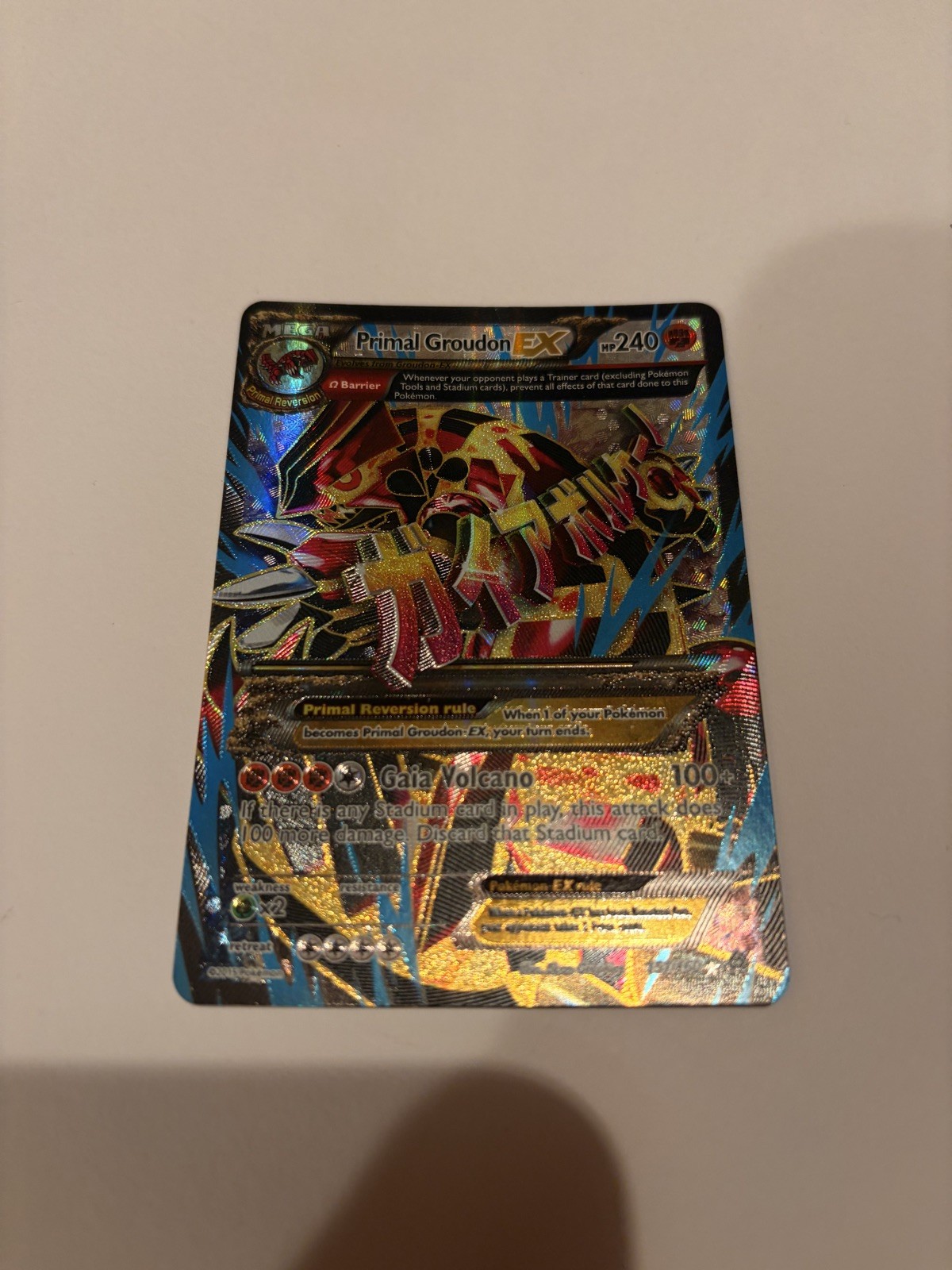 Primal Groudon EX 151/160 Primal Clash XY Full Art Pokemon Card EXC/NM-