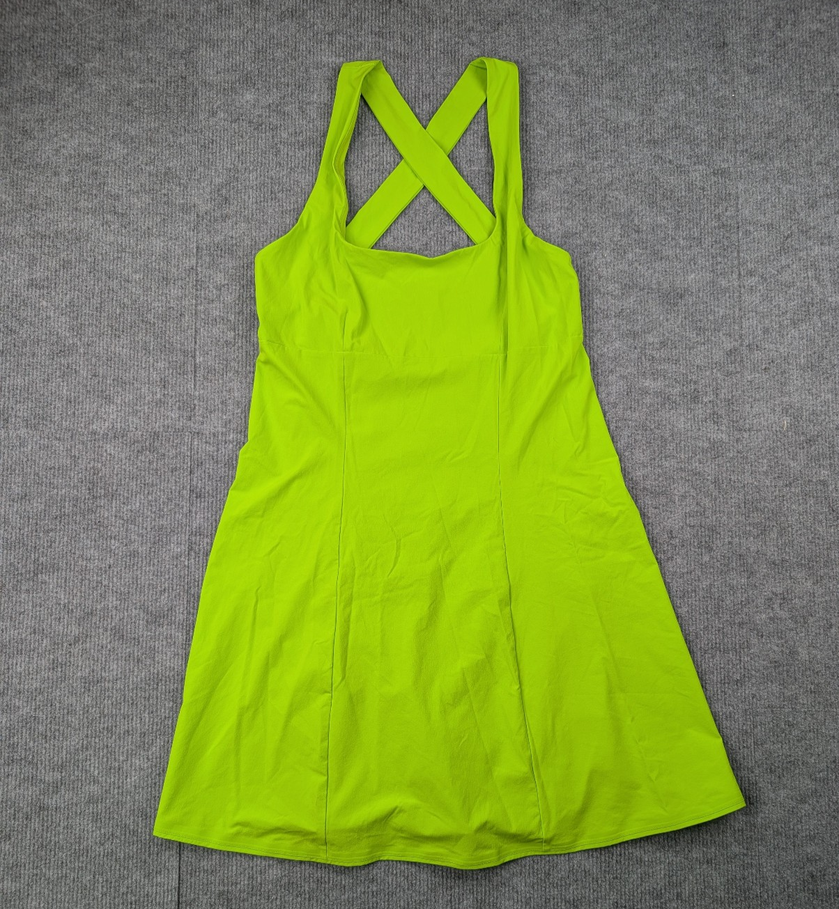 Outdoor Voices Athletic Dress Womens Medium Cross Back Green Tennis Preppy Lined