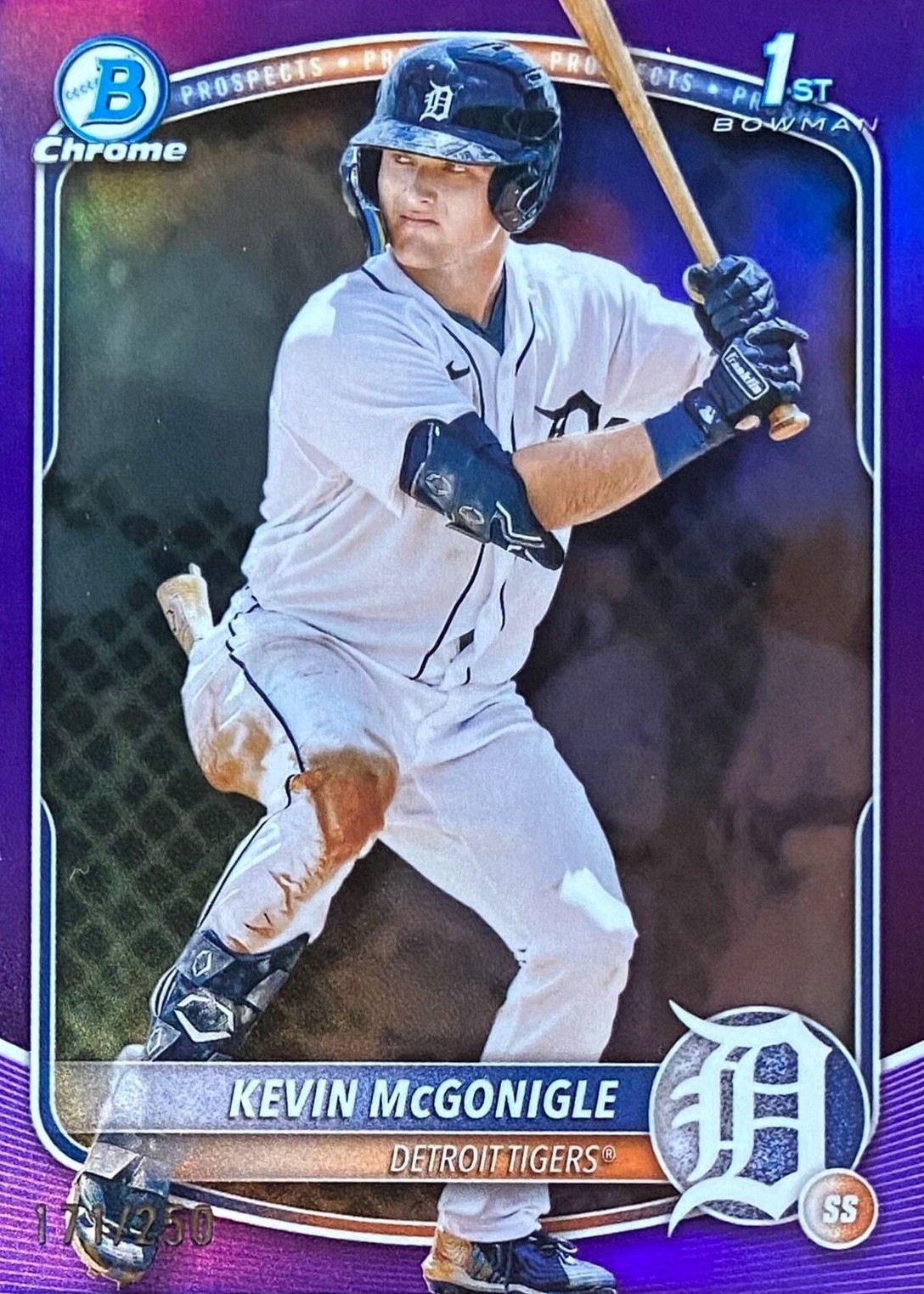 Kevin McGonigle 2025 Bowman Chrome Purple Refractor 1st RC /250