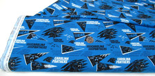 Exclusive NFL CAROLINA PANTHERS cotton fabric BY THE YARD 70317 Retro Style