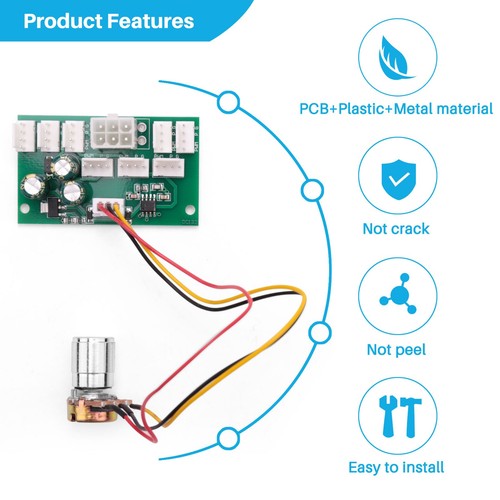 ComputergehäUse Miner LüFterdrehzahlregler 8-Kanal LüFter Hub PWM Hochleist3842 - Afbeelding 2 van 5