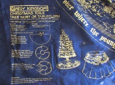 (2ea) Daisy Kingdom Navidad Toile Árbol Falda o Mesa, 58" Diámetro