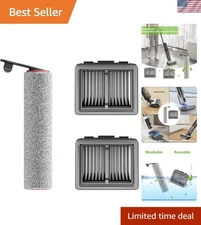 High-Density Replacement Filters & Brush for Dreame H12 Pro Wet/Dry Cleaner