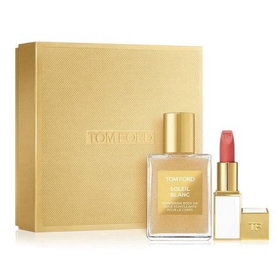 Tom Ford Soleil Blanc Shimmer Body Oil And Lip Color - New In Box - 2pc