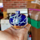 Vintage Art Glass 2.5" Signed Vase Form Paperweight T.J. Bristow Studio Cobalt — photo 3