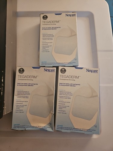 3 Boxen Nexcare Tegaderm Transparent Verband Wasserdicht 24 Verbände insgesamt - Bild 3 von 3