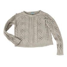 Peek Girls Cream Knit Pullover Sweater size 8