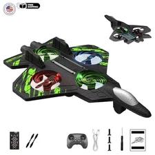 2026 Upgraded Skyriders RC Jet Stunt Fighter Jet LED Lights 360 Flip Foam Plane