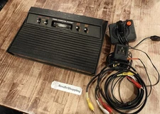 Atari 2600 Console with AV Mod with Joystick and Cables NOT WORKING