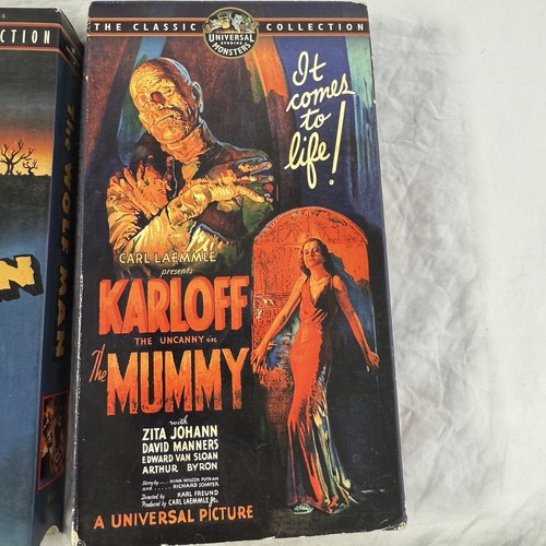 The Wolf Man/The Mummy VHS Claude Rains Boris Karloff Classic Monster Collection - Picture 3 of 9