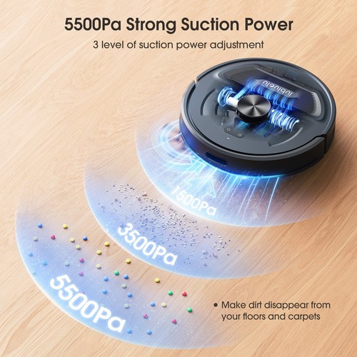 Lubluelu 5500Pa Robot Vacuum and Mop Combo Auto-Empty Dock Sutions APP Control - Picture 9 of 16