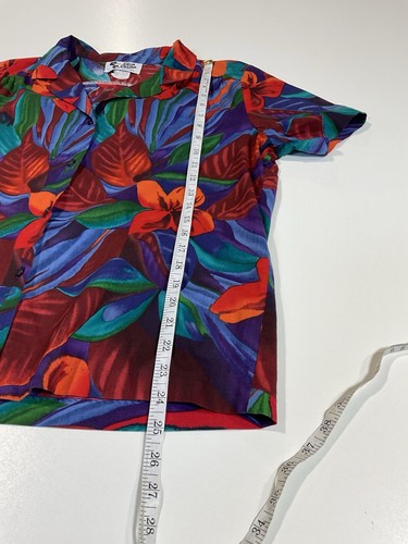 Camisa De Colección Hilo Hattie Aloha Para Mujer XL Cuadrada Hecha en Hawaii Playa Tropical Años 90 - Imagen 6 de 8