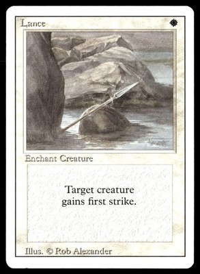 Lance Uncommon Revised Edition Magic: The Gathering Lightly Played