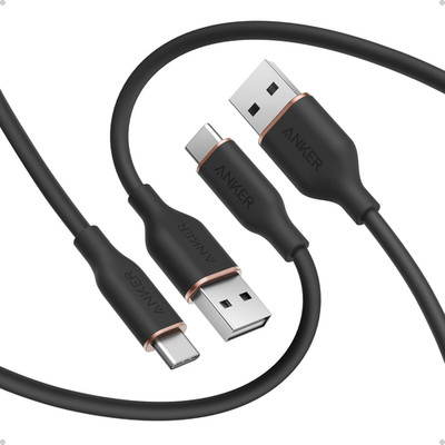 Anker Type C Cable，2 Pack USB a to USB C Flow Cord, Fast Charging for Iphone 17
