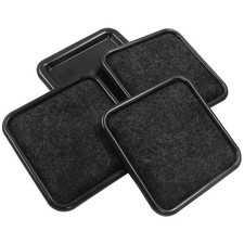 Unlorspy Felt Furniture Sliders, Square, 2.5 x 2.5 inch, 8Pcs, Black/Gray