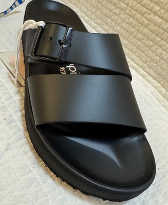 BIRKENSTOCK PAPILLIO ALMINA NATURAL LEATHER ALL BLACK 39 Ladies 8 Narrow