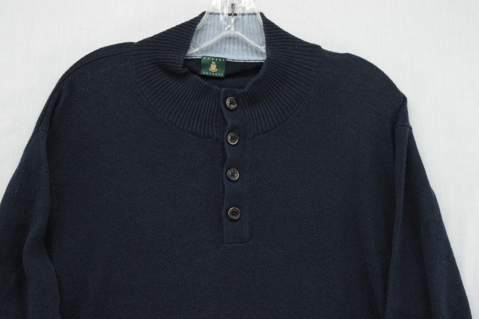Robert Talbott Button Neck Knit Sweater Men's Lar… - image 2