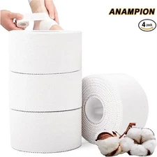 4 Rolls White Athletic Tape 3.8cm x 9m Breathable Climbing Tape for Jiu Jitsu