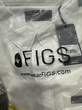 FIGS FIGSPRO Mens Technical Pique Scrub Polo White XL 45 EMS Nurse