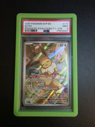 Pokemon Center Stamped Promo Eevee 173 Prismatic Evolutions PSA 9