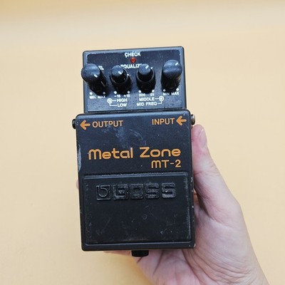 Boss Metal Zone MT-2 Analog Distortion Effects Pedal Electric Guitar Untested 