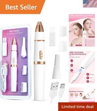 Compact and Powerful Eyebrow Trimmer - USB-C Rechargeable, Painless Hair Removal