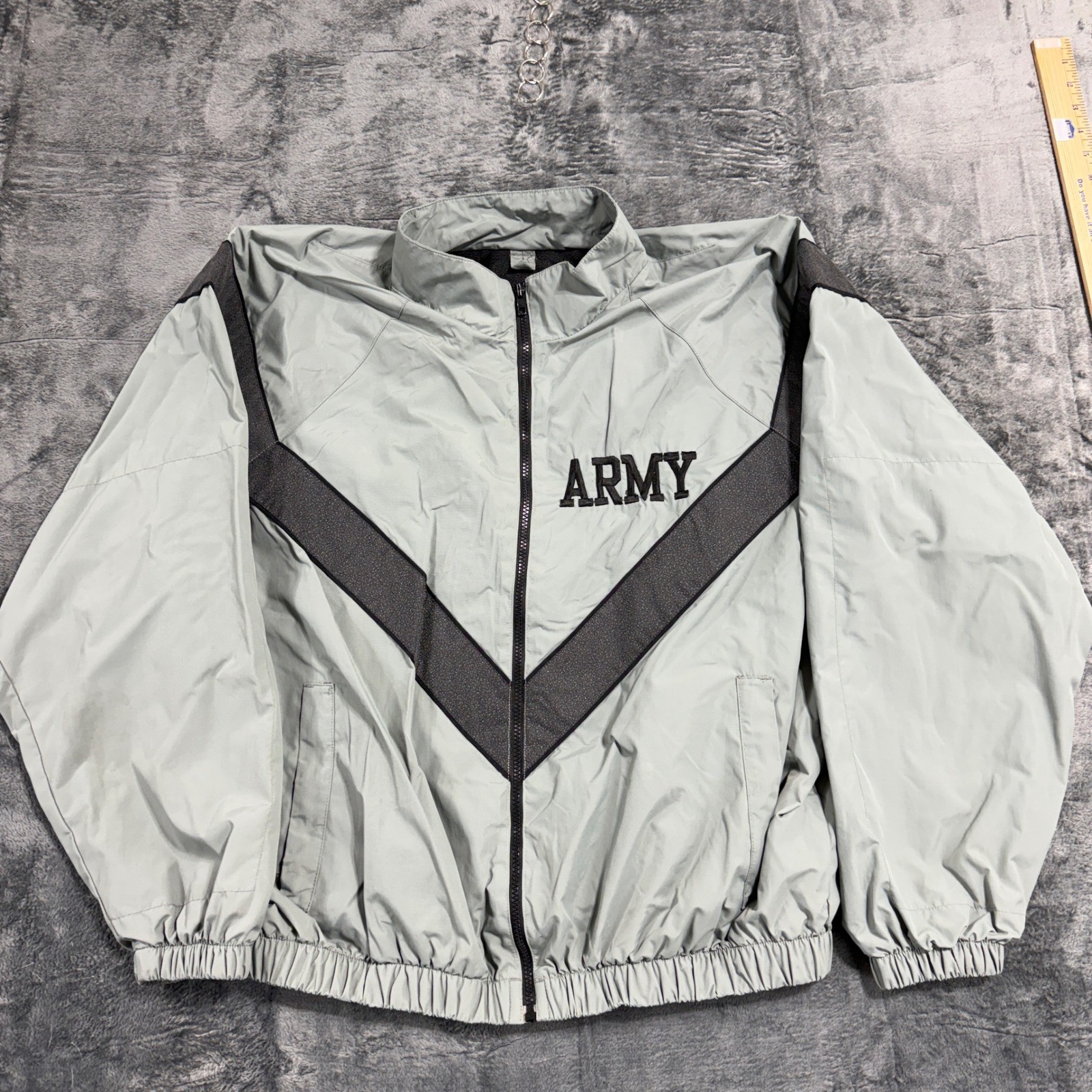 American Power Source Army IPFU Training Jacket Mens XL Short Gray Reflective