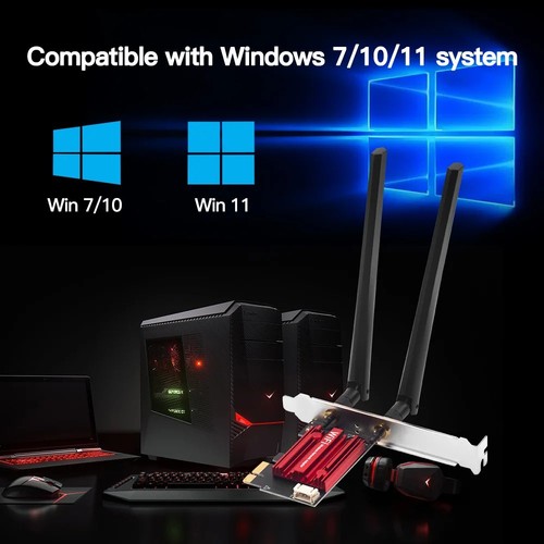AC1200 WiFi 5 PCIE Adapter WiFi Bezprzewodowa karta sieciowa - Zdjęcie 6 z 6