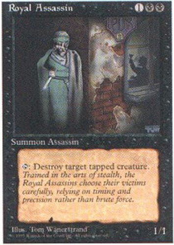 MTG Royal Assassin, Fourth Edition, Heavily Played, English
