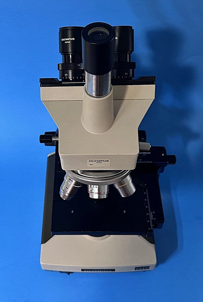 Microscópio trinocular Olympus CH-2 CHS com lentes 4X 10X 40X 100X - Imagem 4 de 4