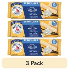 (3 pack) VOORTMAN Bakery Zero Sugar Vanilla Wafer Cookies 9 oz